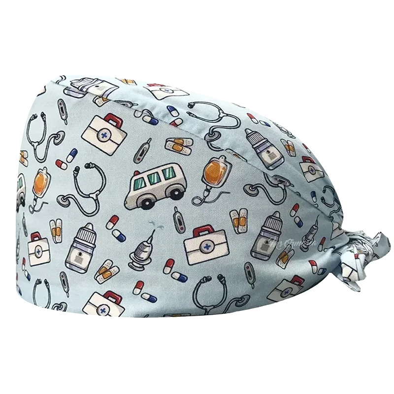 Gorro quirúrgico de verano para mujer, gorros para dentista, cirujano para mujer, gorros para hombre, cirugía, enfermera, quirófano médic