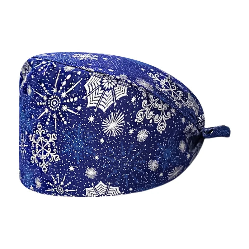 Gorro Quirúrgico Ajustable con Estampado "tipo japones", Transpirable y Reutilizable, Gorro de Trabajo para Enfermeras, Dentistas, Spa y Personal Médico, Unisex